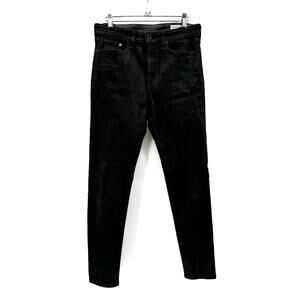 Rag & Bone Nina High-Rise Coated Skinny Jeans Womens 28 Black Zip Fly Belt Loops